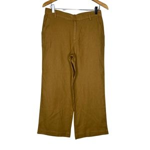 CANDACE CAMERON BURE Wide Leg Crop Pants Desert Ochre Petite 2